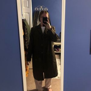 Vintage plaid longline jacket